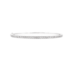 Bracelet Jonc en or blanc et diamants - Castafiore