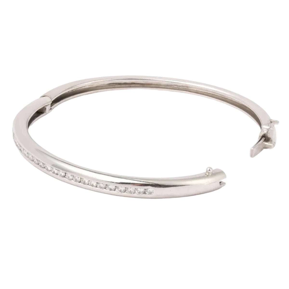Bracelet Jonc en or blanc et diamants - Castafiore