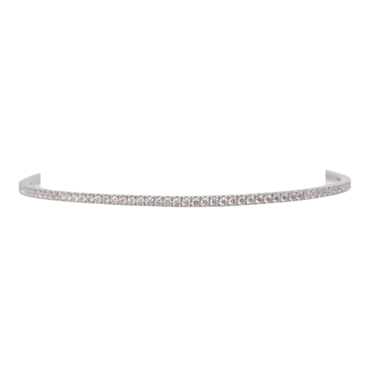 Bracelet Jonc en or blanc et diamants - Castafiore