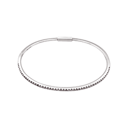Bracelet Jonc en or blanc et diamants - Castafiore