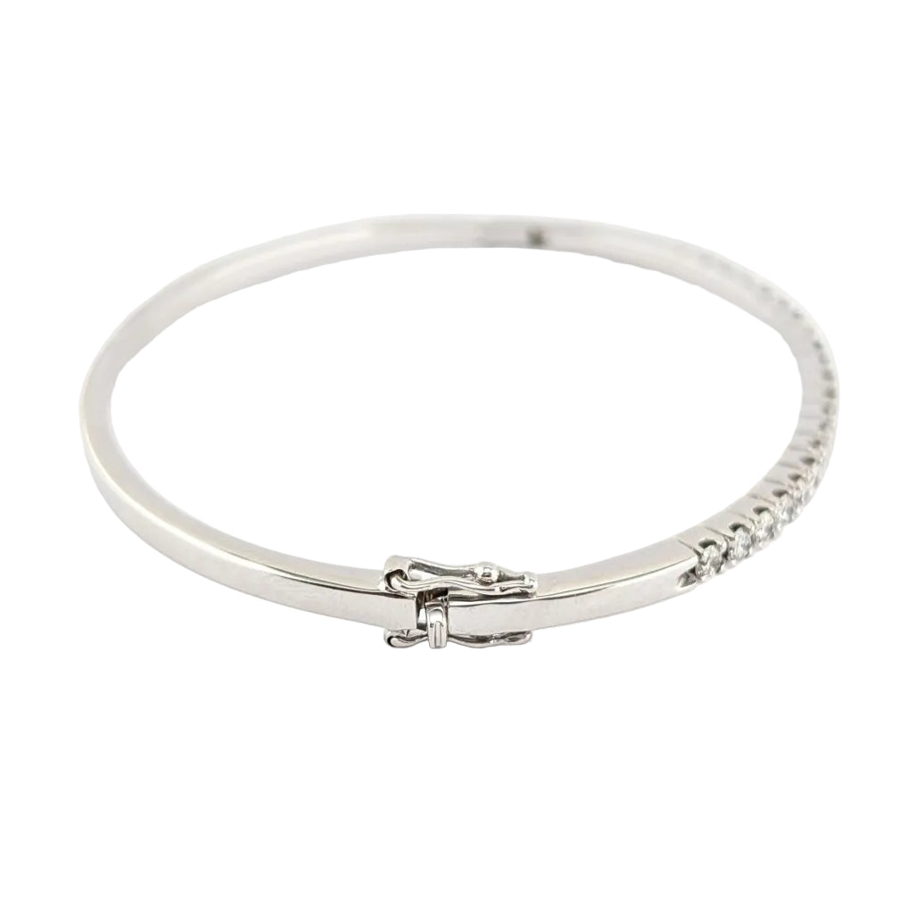 Bracelet Jonc en or blanc et diamants - Castafiore