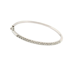 Bracelet Jonc en or blanc et diamants - Castafiore