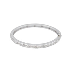 Bracelet Jonc en or blanc et diamants - Castafiore