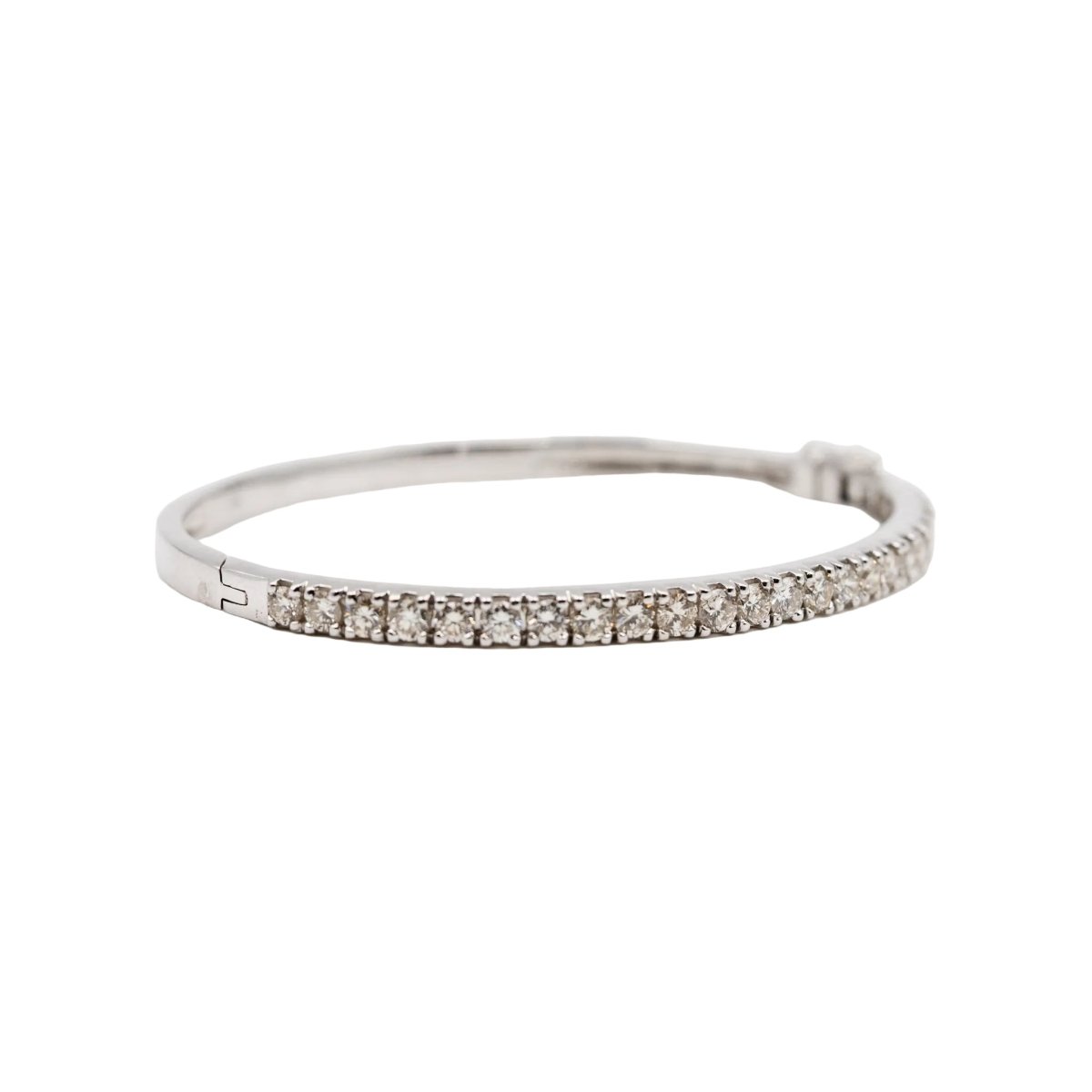 Bracelet Jonc en or blanc et diamants - Castafiore