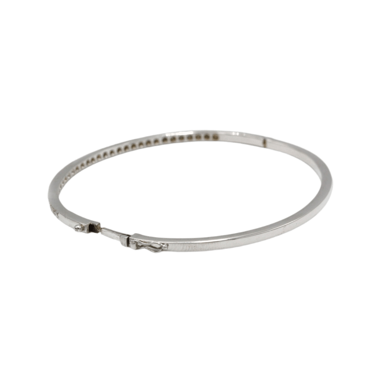 Bracelet Jonc en or blanc et diamants - Castafiore