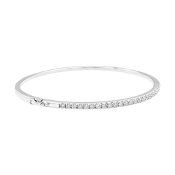 Bracelet Jonc en or blanc et diamants - Castafiore