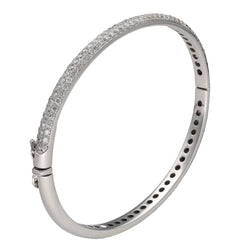 Bracelet Jonc en or blanc et diamants - Castafiore