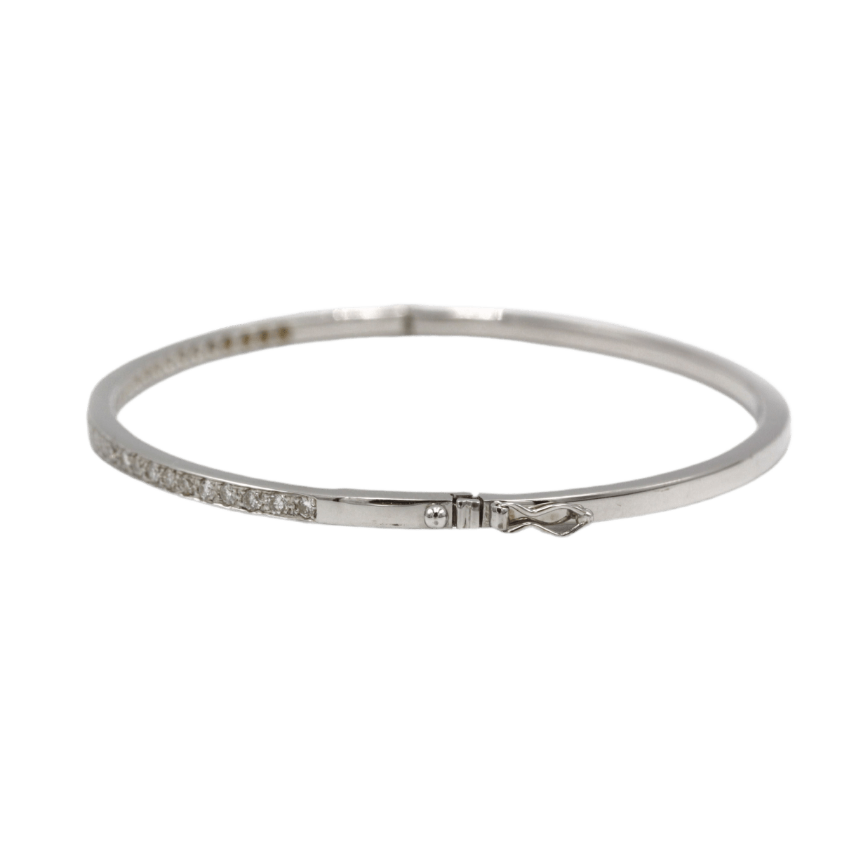 Bracelet Jonc en or blanc et diamants - Castafiore