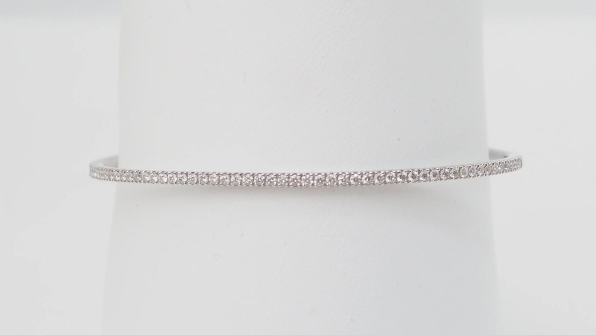 Bracelet Jonc en or blanc et diamants - Castafiore