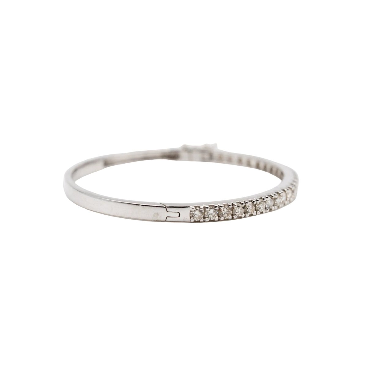 Bracelet Jonc en or blanc et diamants - Castafiore