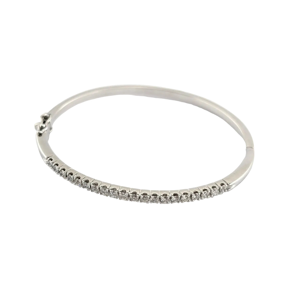 Bracelet Jonc en or blanc et diamants - Castafiore