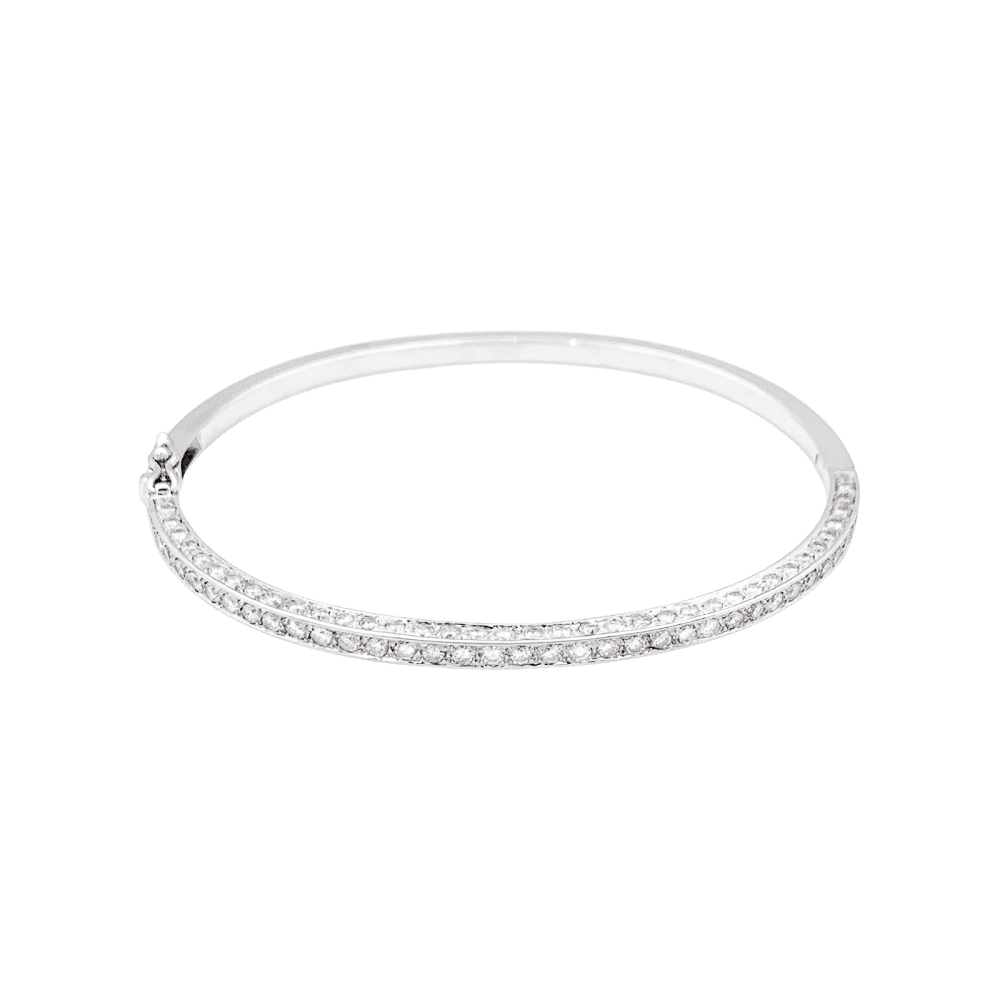 Bracelet Jonc en or blanc et diamants - Castafiore