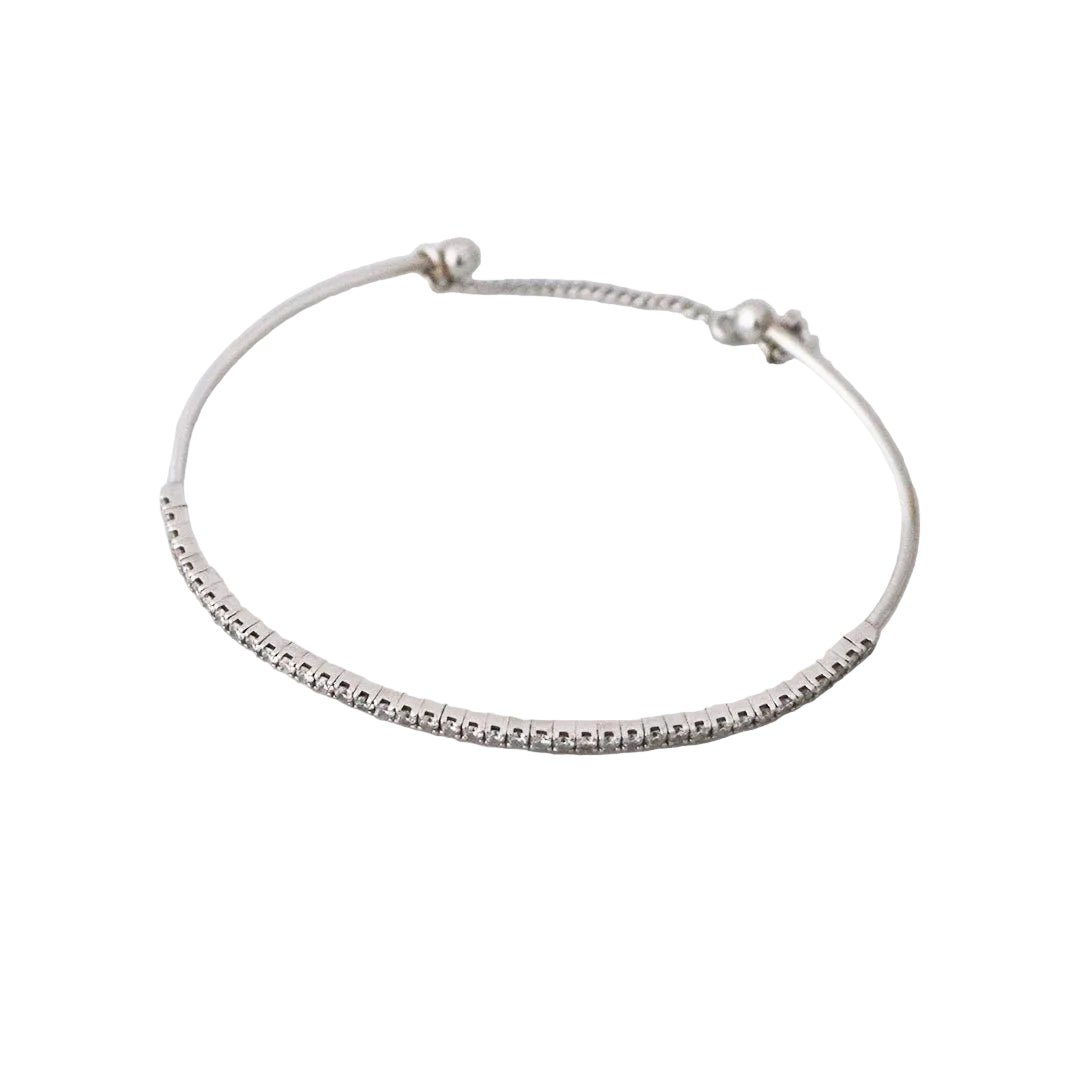Bracelet Jonc en or blanc et diamants - Castafiore
