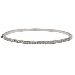 Bracelet Jonc en or blanc et diamants - Castafiore