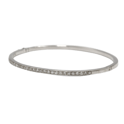 Bracelet Jonc en or blanc et diamants - Castafiore