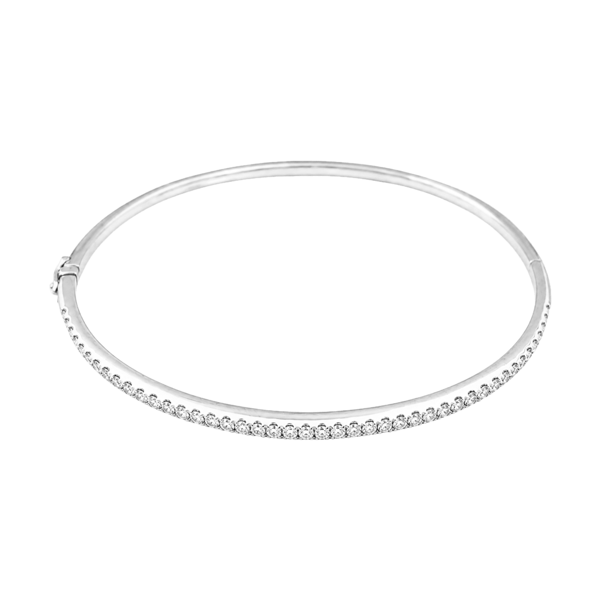 Bracelet Jonc en or blanc et diamants - Castafiore