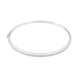 Bracelet Jonc en or blanc et diamants - Castafiore