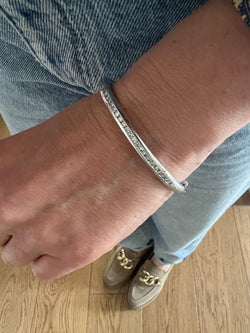 Bracelet Jonc en or blanc et diamants - Castafiore