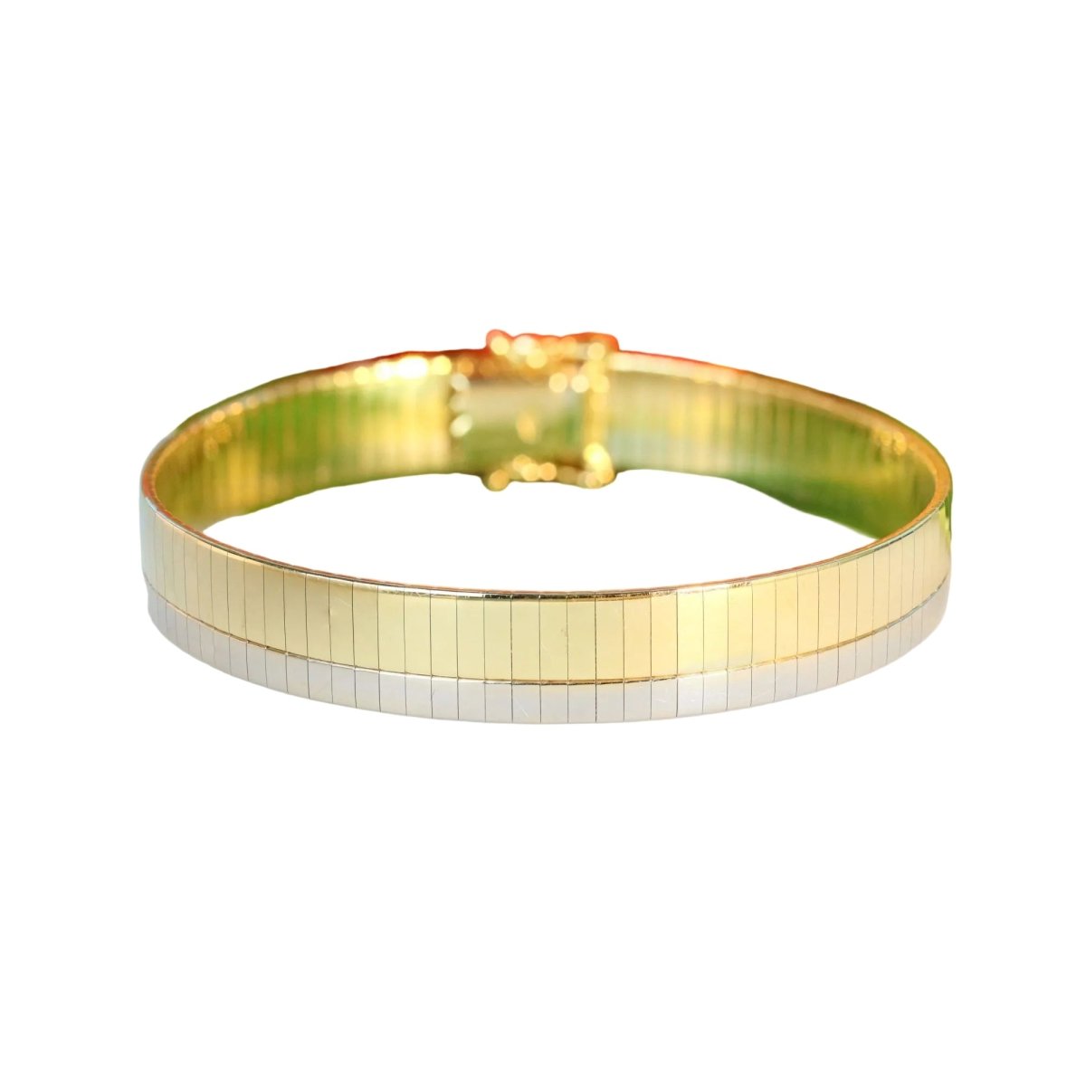 Bracelet Jonc en or blanc et or jaune - Castafiore