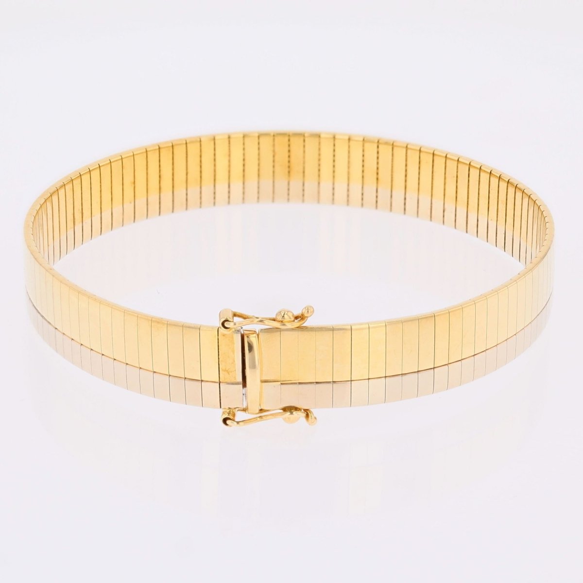Bracelet Jonc en or blanc et or jaune - Castafiore