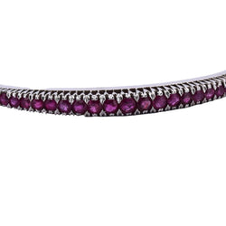 Bracelet Jonc en or blanc et rubis - Castafiore