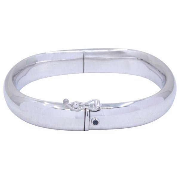 Bracelet Jonc en or blanc et saphir - Castafiore