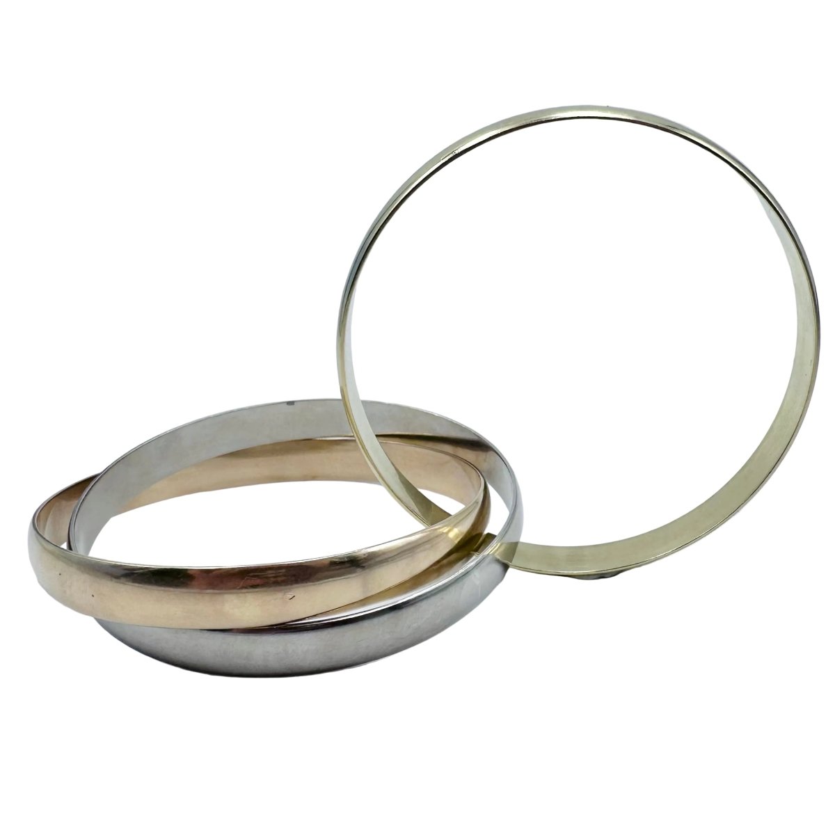 Bracelet Jonc en or blanc, or jaune et or rose - Castafiore