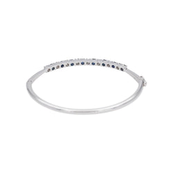 Bracelet Jonc en or blanc, saphirs et diamants - Castafiore