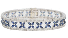 Bracelet Jonc en or blanc, saphirs et diamants - Castafiore