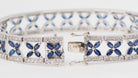 Bracelet Jonc en or blanc, saphirs et diamants - Castafiore