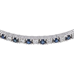 Bracelet Jonc en or blanc, saphirs et diamants - Castafiore