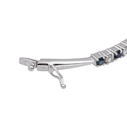 Bracelet Jonc en or blanc, saphirs et diamants - Castafiore