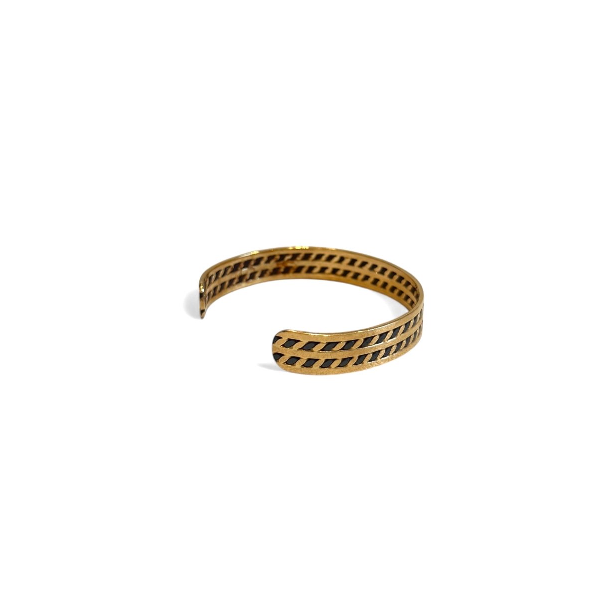 Bracelet Jonc en or jaune et acier - Castafiore