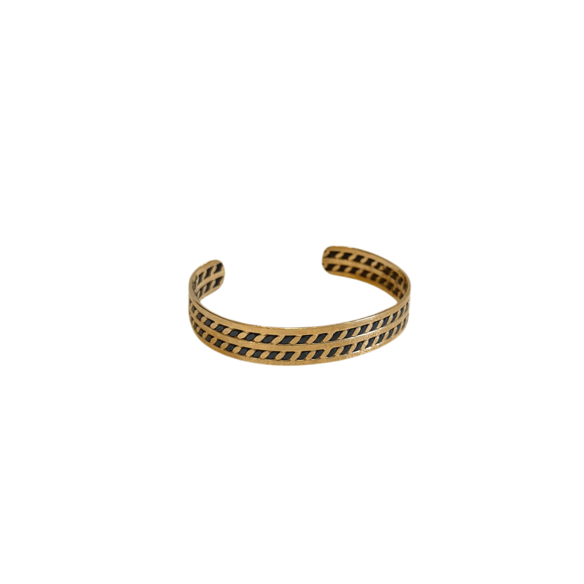 Bracelet Jonc en or jaune et acier - Castafiore