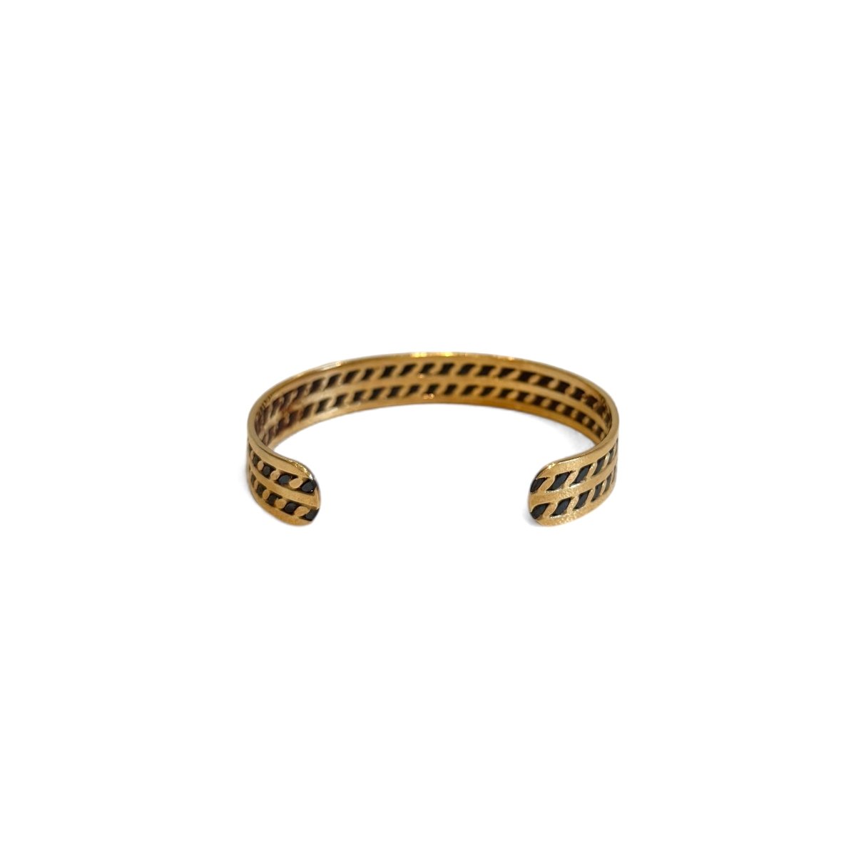 Bracelet Jonc en or jaune et acier - Castafiore