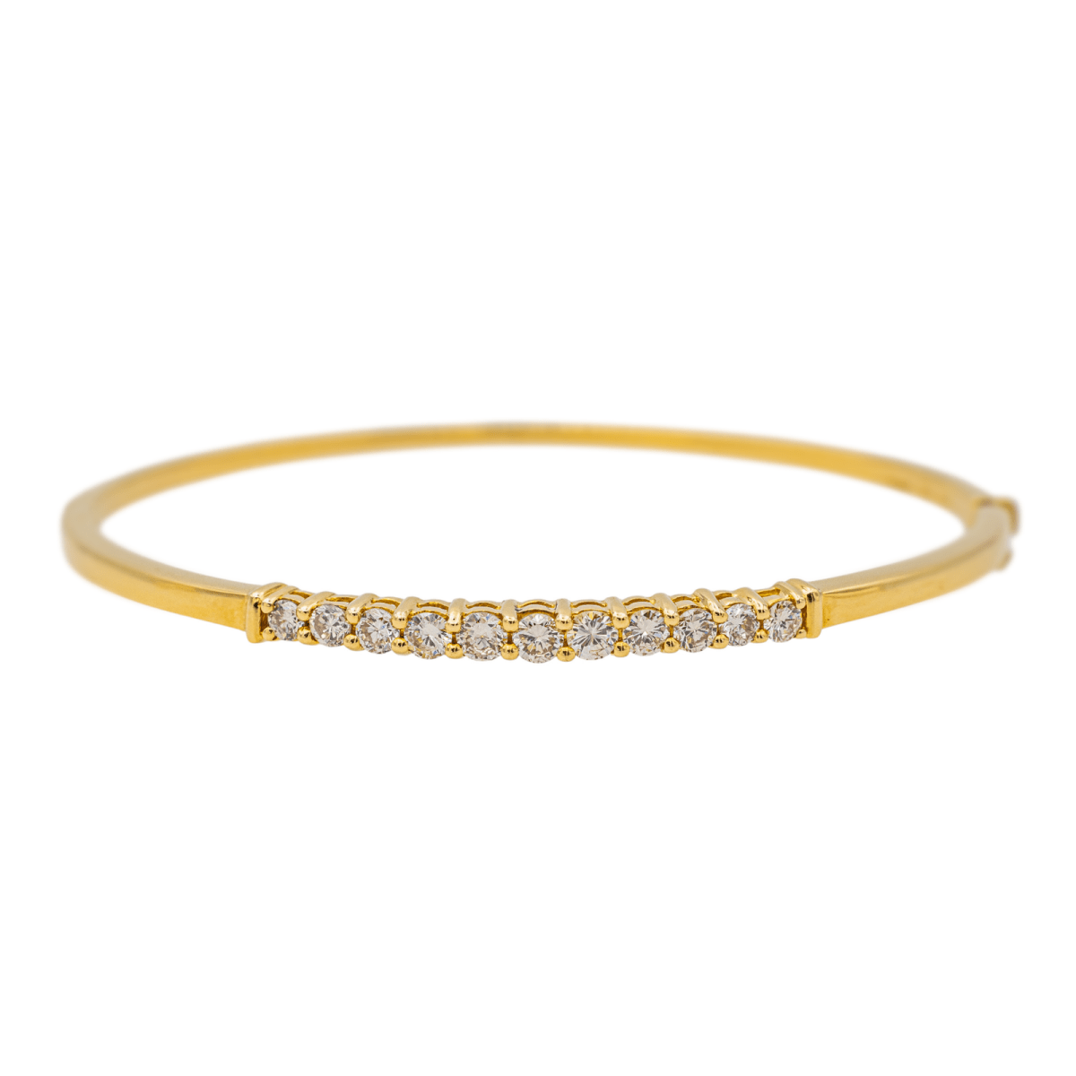 Bracelet Jonc en or jaune et diamant - Castafiore
