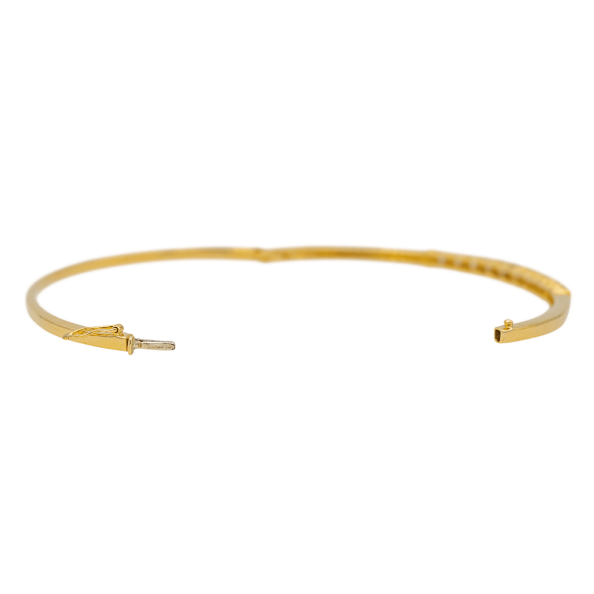 Bracelet Jonc en or jaune et diamant - Castafiore