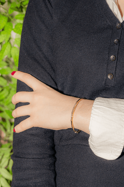 Bracelet Jonc en or jaune et diamant - Castafiore