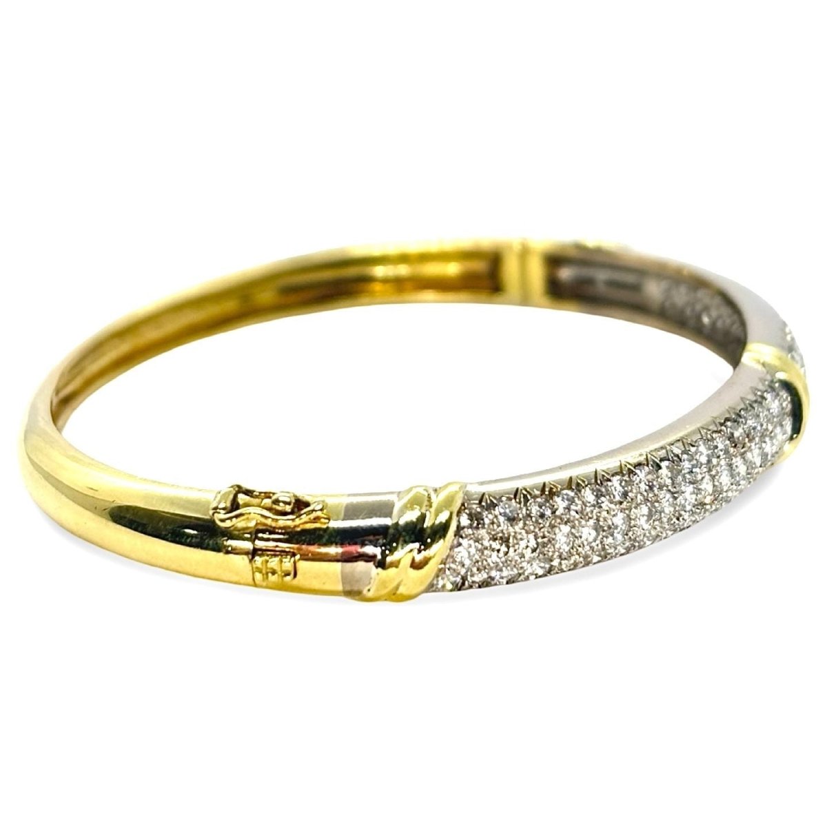 Bracelet Jonc en or jaune et diamant - Castafiore