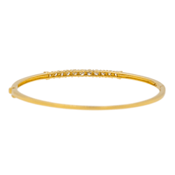 Bracelet Jonc en or jaune et diamant - Castafiore