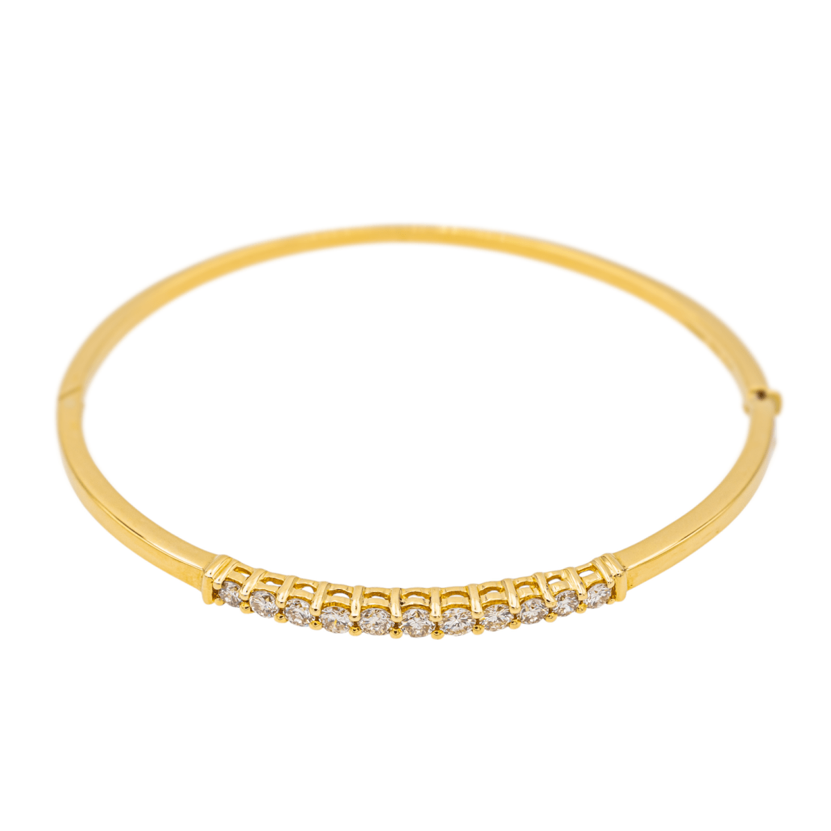 Bracelet Jonc en or jaune et diamant - Castafiore