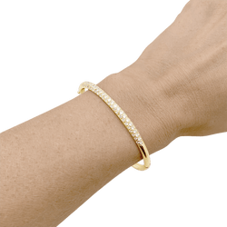 Bracelet Jonc en or jaune et diamants - Castafiore