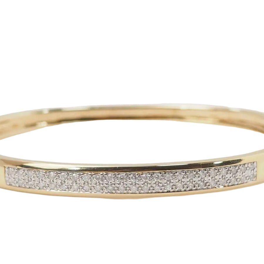 Bracelet Jonc en or jaune et diamants - Castafiore