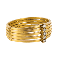Bracelet Jonc en or jaune et diamants - Castafiore
