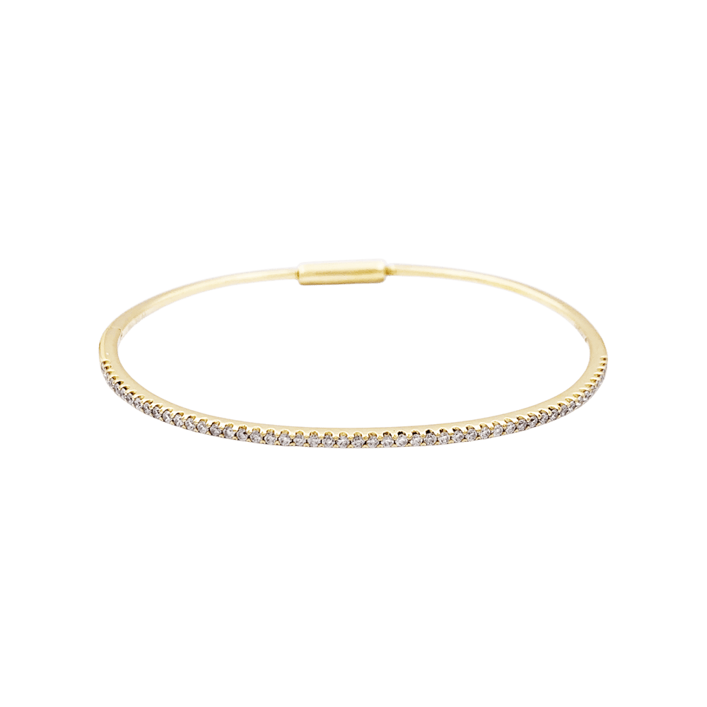 Bracelet Jonc en or jaune et diamants - Castafiore