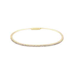 Bracelet Jonc en or jaune et diamants - Castafiore