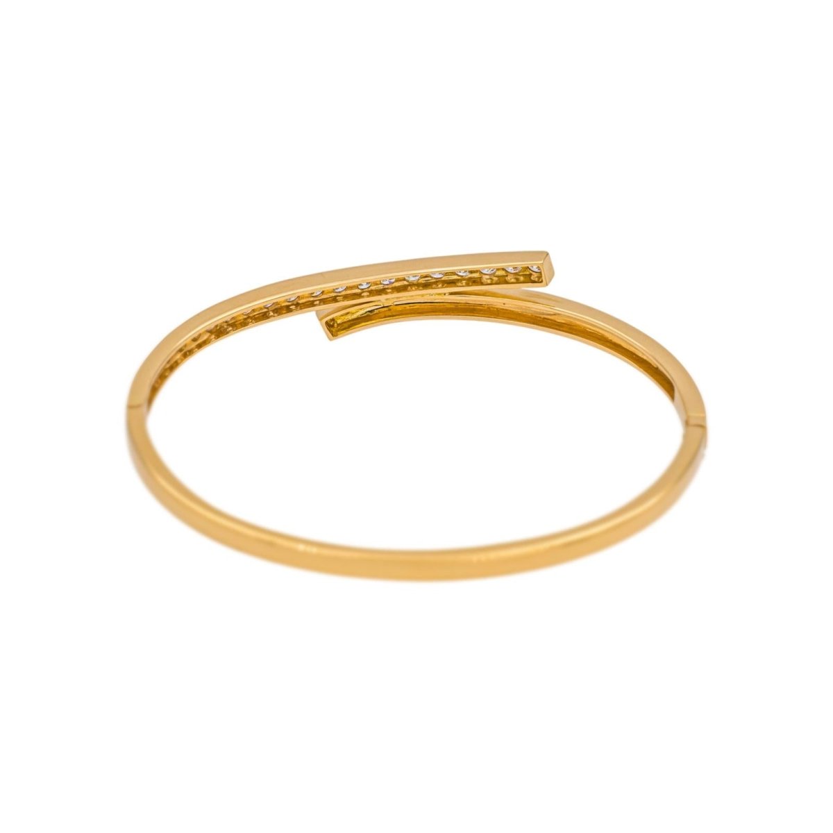 Bracelet Jonc en or jaune et diamants - Castafiore