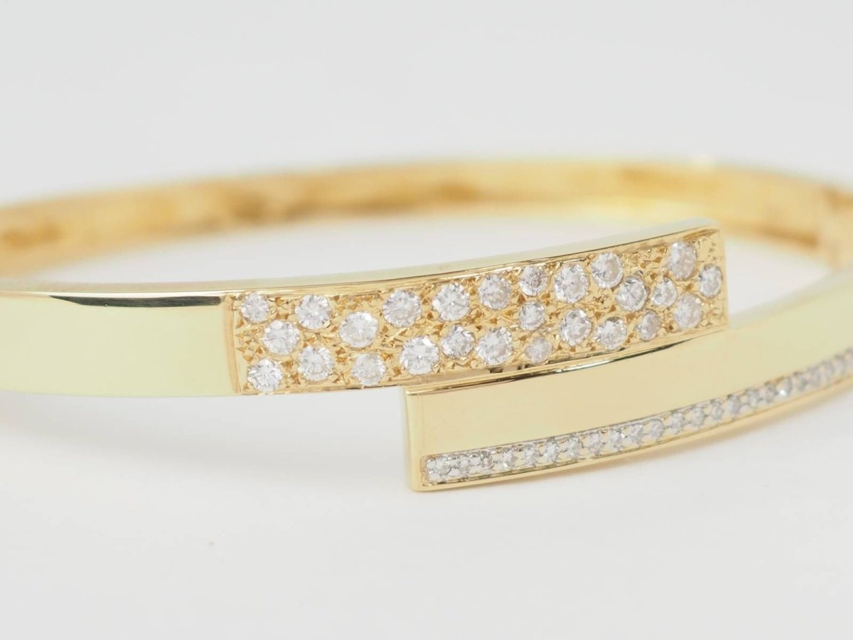Bracelet Jonc en or jaune et diamants - Castafiore
