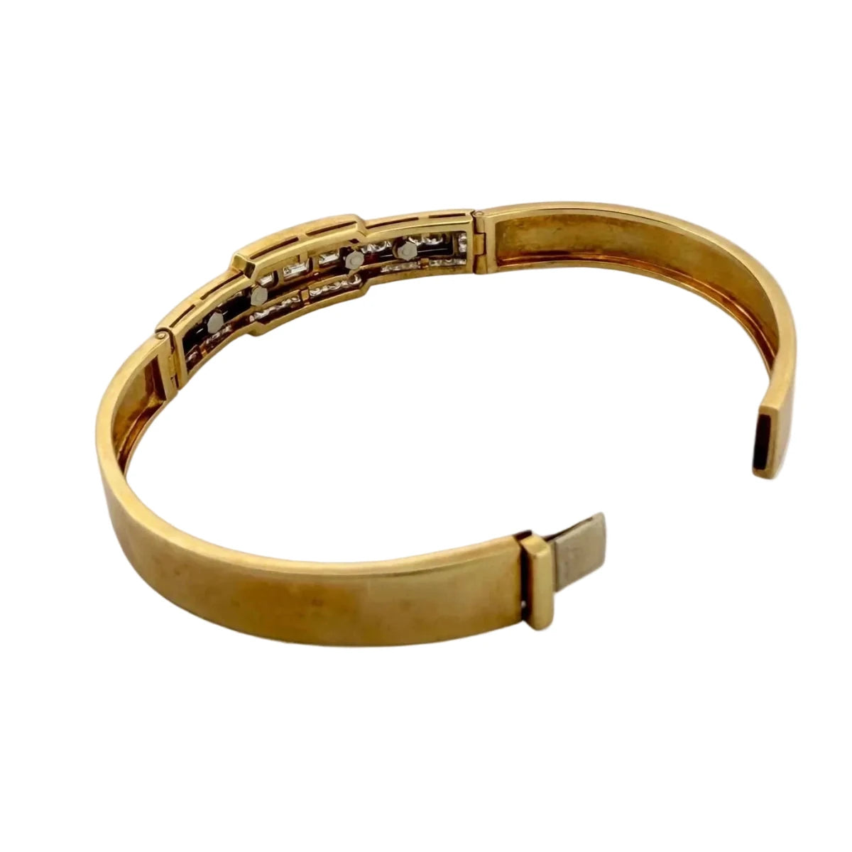Bracelet Jonc en or jaune et diamants - Castafiore