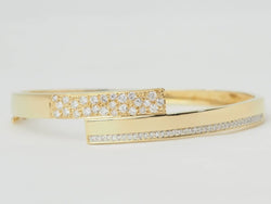 Bracelet Jonc en or jaune et diamants - Castafiore